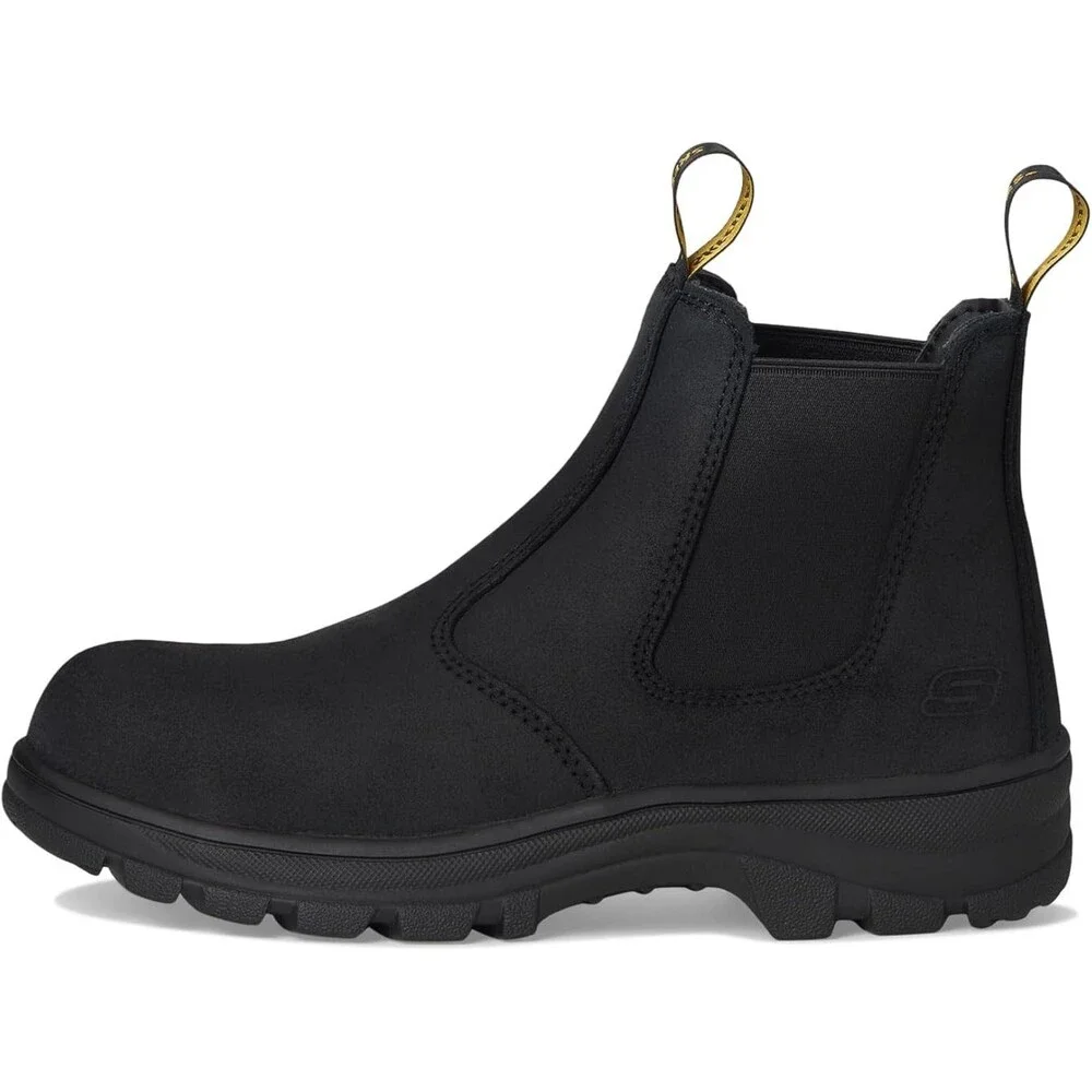 Skechers Workshire Jannit 108082-BKS Women 7.5 Black Comp Toe Work Boot HAWK3159 - Picture 2 of 10